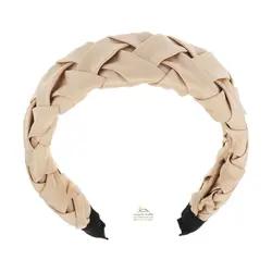 تل و هدبند زنانه بافت پارچه ای پهن کرم ACC084C0