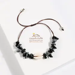 دستبند زنانه دریایی ترکیب صدف و سنگ سفید BNG407W0