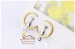 گوشواره گربه و ماه مدل EAR255S0