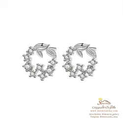 گوشواره زنانه گل کاری یونانی مدل EAR685S0