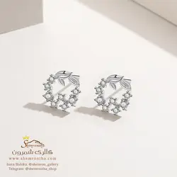 گوشواره زنانه گل کاری یونانی مدل EAR685S0