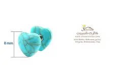 گوشواره پیرسینگی قلب مدل سنگ مرمر سفید EAR743W0