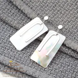 گوشواره زنانه آویزی سیلور EAR674G0