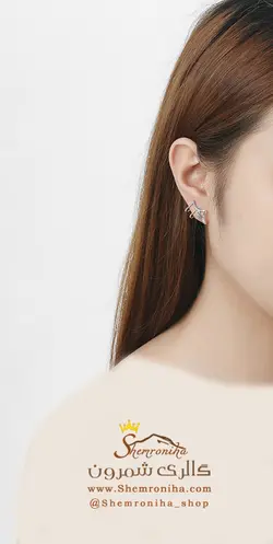 گوشواره زنانه کلیپسی ماه و ستاره EAR555S0