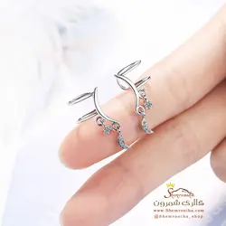 گوشواره زنانه کلیپسی ماه و ستاره EAR555S0