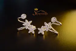 گوشواره کلیپسی زنانه گل ۹۶۴۶