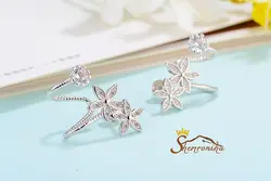 گوشواره کلیپسی زنانه گل ۹۶۴۶