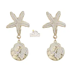گوشواره زنانه ستاره دریایی و سکه EAR563B0