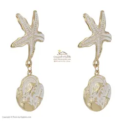 گوشواره زنانه ستاره دریایی و سکه EAR563B0