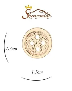 گوشواره طرح دکمه گلد کد ۷۸۳۳