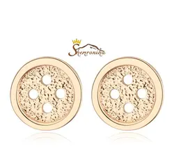 گوشواره طرح دکمه گلد کد ۷۸۳۳