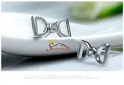 گوشواره طرح پاپیون با نگین زیرکُنیا - سیلور کد ۶۴۶۵