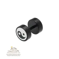 گوشواره پیرسینگی مدل یین و یانگ طلایی EAR780B0