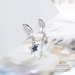 گوشواره زنانه دو تکه متصل زنجیری EAR650S0