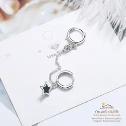 گوشواره زنانه دو تکه متصل زنجیری EAR650S0