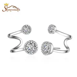 گوشواره ترکیبی کلیپسی-میخی دایره کوچک و بزرگ EAR196S0