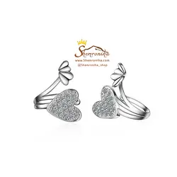 کلیپس گوش ۳ قلب بزرگ وکوچک سیلور EAR260S0