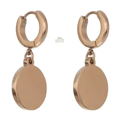 گوشواره سکه ای ملکه مدل رینگی نامتقارن EAR457R0