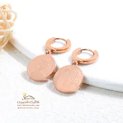 گوشواره سکه ای ملکه مدل رینگی نامتقارن EAR457R0