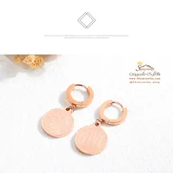 گوشواره سکه ای ملکه مدل رینگی نامتقارن EAR457R0