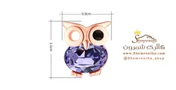 گوشواره جغد کریستالی آبی EAR488R0