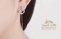 گوشواره قلب آویز دار EAR353S0