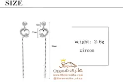گوشواره قلب آویز دار EAR353S0