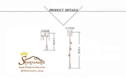 گوشواره تا به تا ستاره و مروارید سیلور EAR270S0