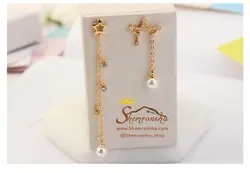 گوشواره تا به تا ستاره و مروارید سیلور EAR270S0