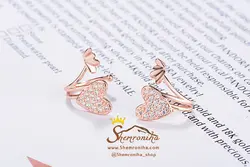 کلیپس گوش ۳ قلب بزرگ وکوچک رزگلد EAR261S0