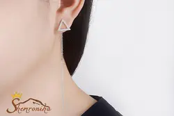 گوشواره نا متقارن آویزی مثلث کوچک و بزرگ EAR188S0