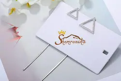 گوشواره نا متقارن آویزی مثلث کوچک و بزرگ EAR188S0