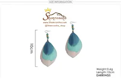 گوشواره جیپسی آویزی پر های رنگی EAR324B0