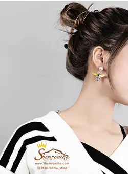 گوشواره میخی فانتزی زنبور EAR283S0