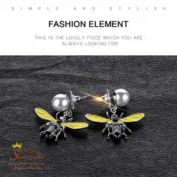 گوشواره میخی فانتزی زنبور EAR283S0