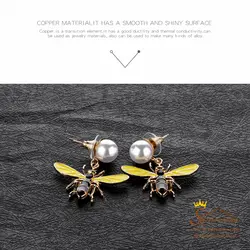 گوشواره میخی فانتزی زنبور EAR283S0