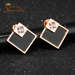 گوشواره مربع مشکی بولگاری EAR169R0