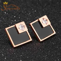گوشواره مربع مشکی بولگاری EAR169R0