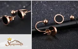 گوشواره استیل دوطرفه کد EAR163R0