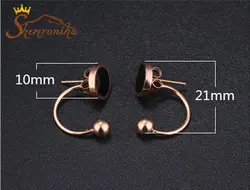 گوشواره استیل دوطرفه کد EAR163R0