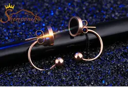 گوشواره استیل دوطرفه کد EAR163R0