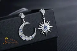 گوشواره نامتقارن ماه و ستاره کریستال کد ۱۳۶۵۴