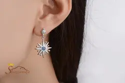 گوشواره نامتقارن ماه و ستاره کریستال کد ۱۳۶۵۴