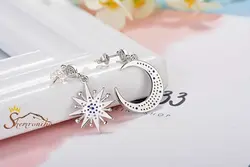 گوشواره نامتقارن ماه و ستاره کریستال کد ۱۳۶۵۴