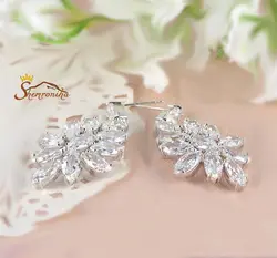 گوشواره تمام کریستال اتریش روکش پلاتین کد ۱۲۸۳۲