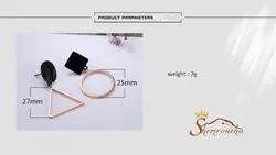 گوشواره نامتقارن مثلث و دایره کد ۱۳۶۵۸