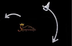 گوشواره کوتاه بلند فلش سیلور کد ۹۶۷۳