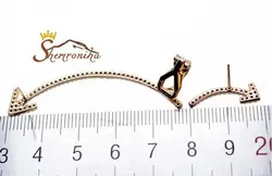 گوشواره کوتاه بلند فلش سیلور کد ۹۶۷۳