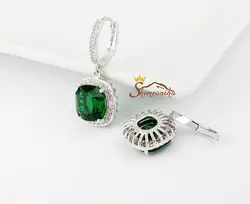 گوشواره کلاسیک رینگی با نگین کریستال زرد  ۹۶۶۱