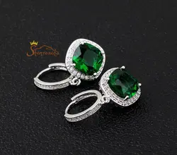 گوشواره کلاسیک رینگی با نگین کریستال زرد  ۹۶۶۱